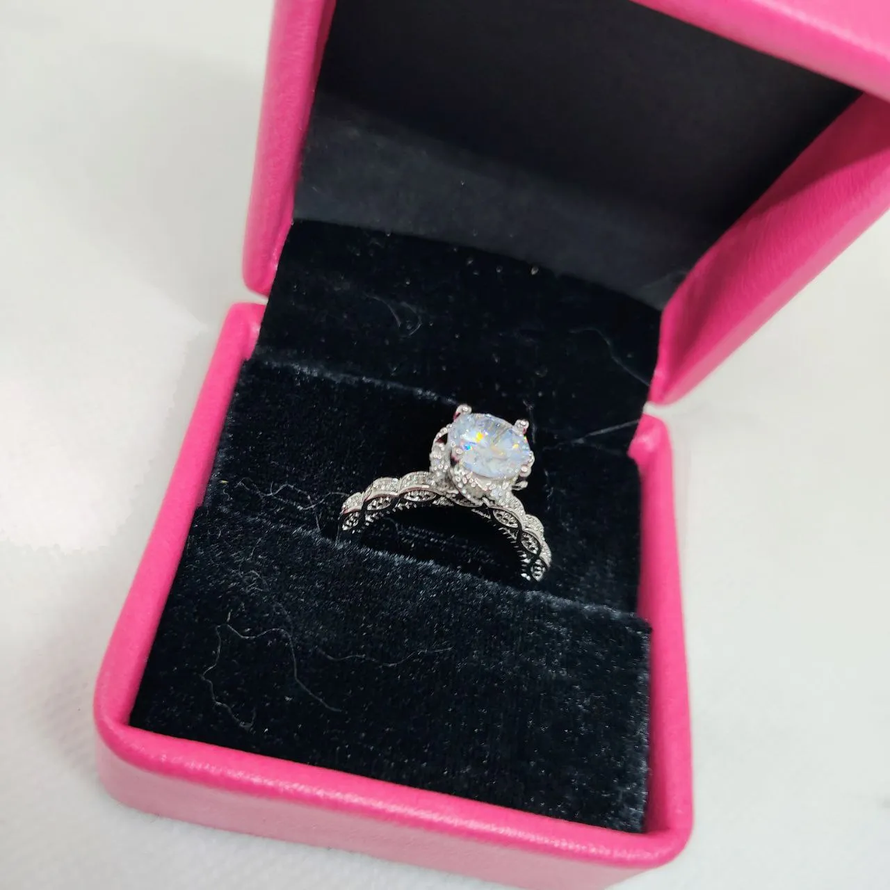 Picture of Luminous Embrace Brilliant Center Stone with Twisted Band Womens Ring