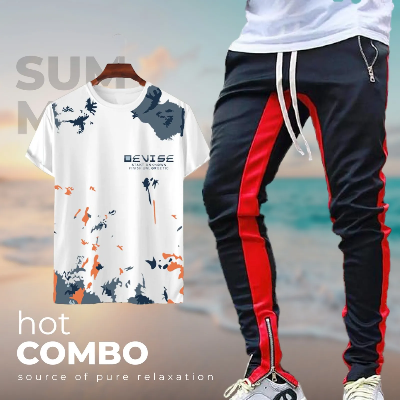 Picture of Stylish Sports T-Shirt & Trouser (2pc Set)