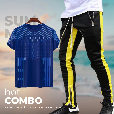 Picture of Stylish Sports T-Shirt & Trouser (2pc Set)