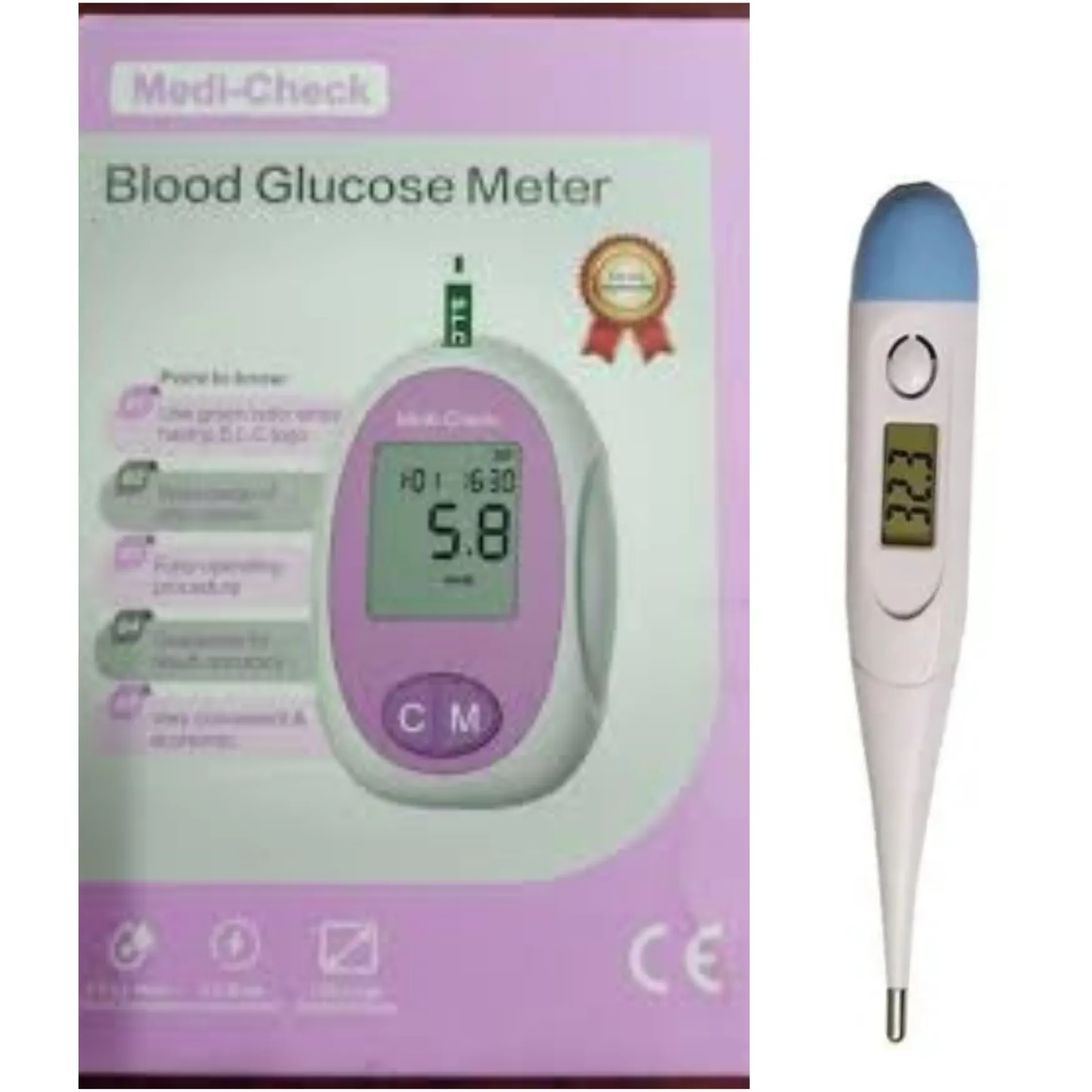 Picture of Medi-Check Blood Glucose Meter with Free Thermometer