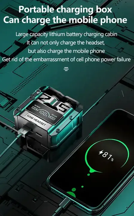 Picture of M25 TWS Wireless Bluetooth Headphones Gaming Headset