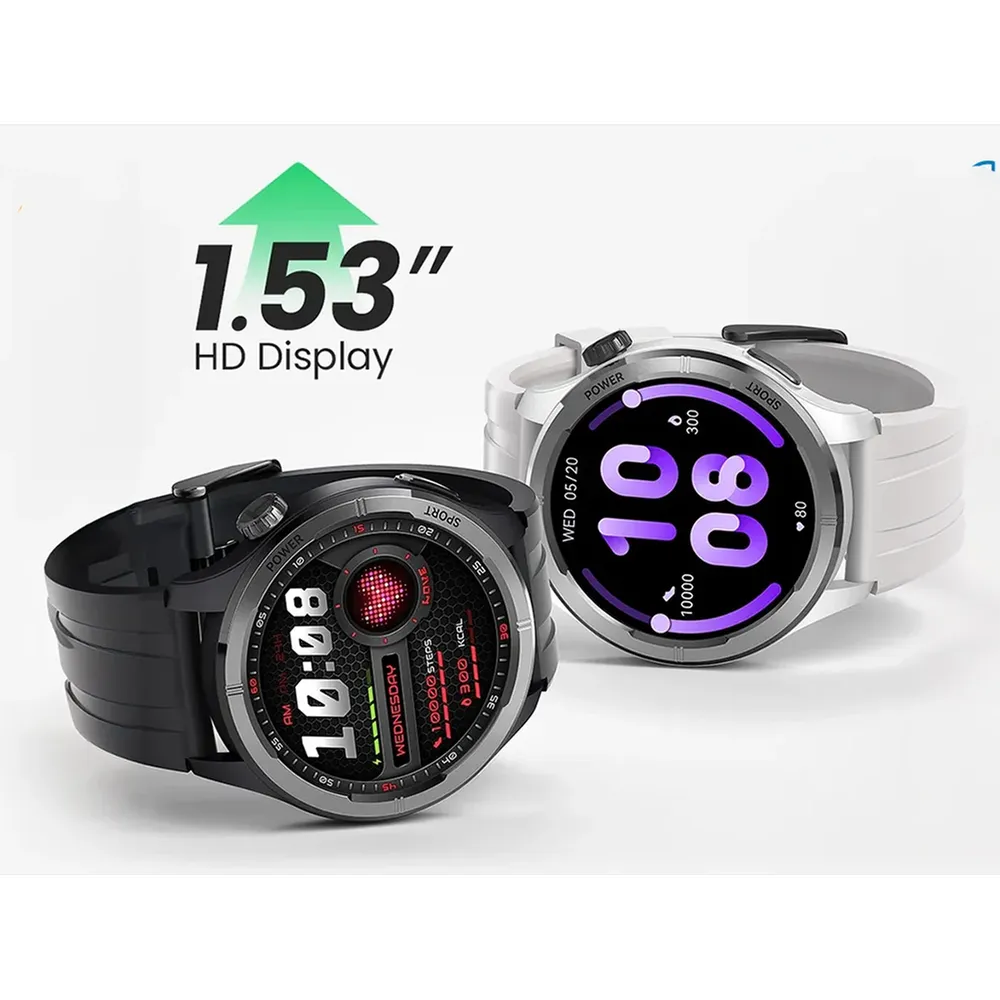 Picture of Haylou Solar Neo 1.53" Bluetooth Calling Smart Watch (Silicone+Woven) Strap- Silver