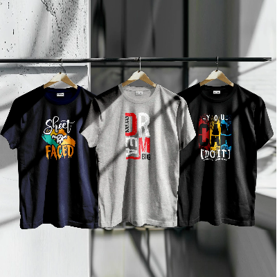 Picture of Unique Design Cotton T-Shirt 3-Piece Combo Pack