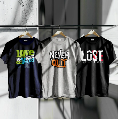 Picture of Unique Design Cotton T-Shirt 3-Piece Combo Pack