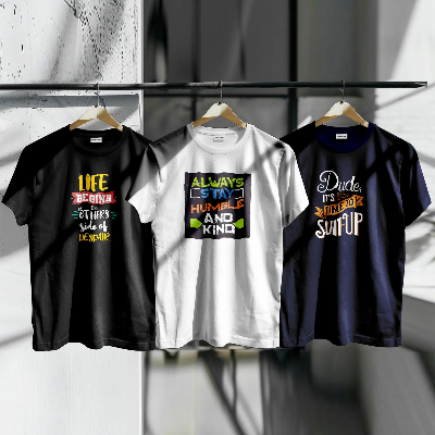 Picture of Unique Design Cotton T-Shirt 3-Piece Combo Pack
