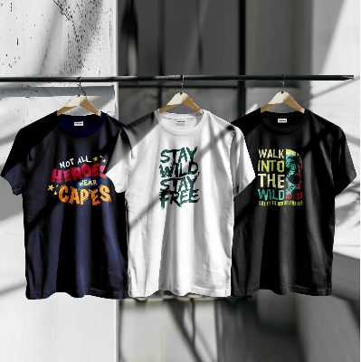 Picture of Unique Design Cotton T-Shirt 3-Piece Combo Pack
