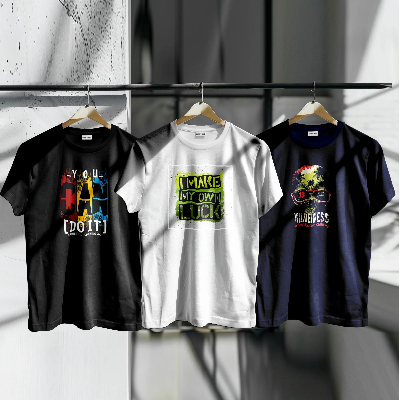 Picture of Unique Design Cotton T-Shirt 3-Piece Combo Pack