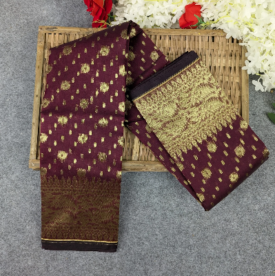 Picture of Half Silk Jamdani Saree (Black, Green, Pink, Lavender, Maroon )