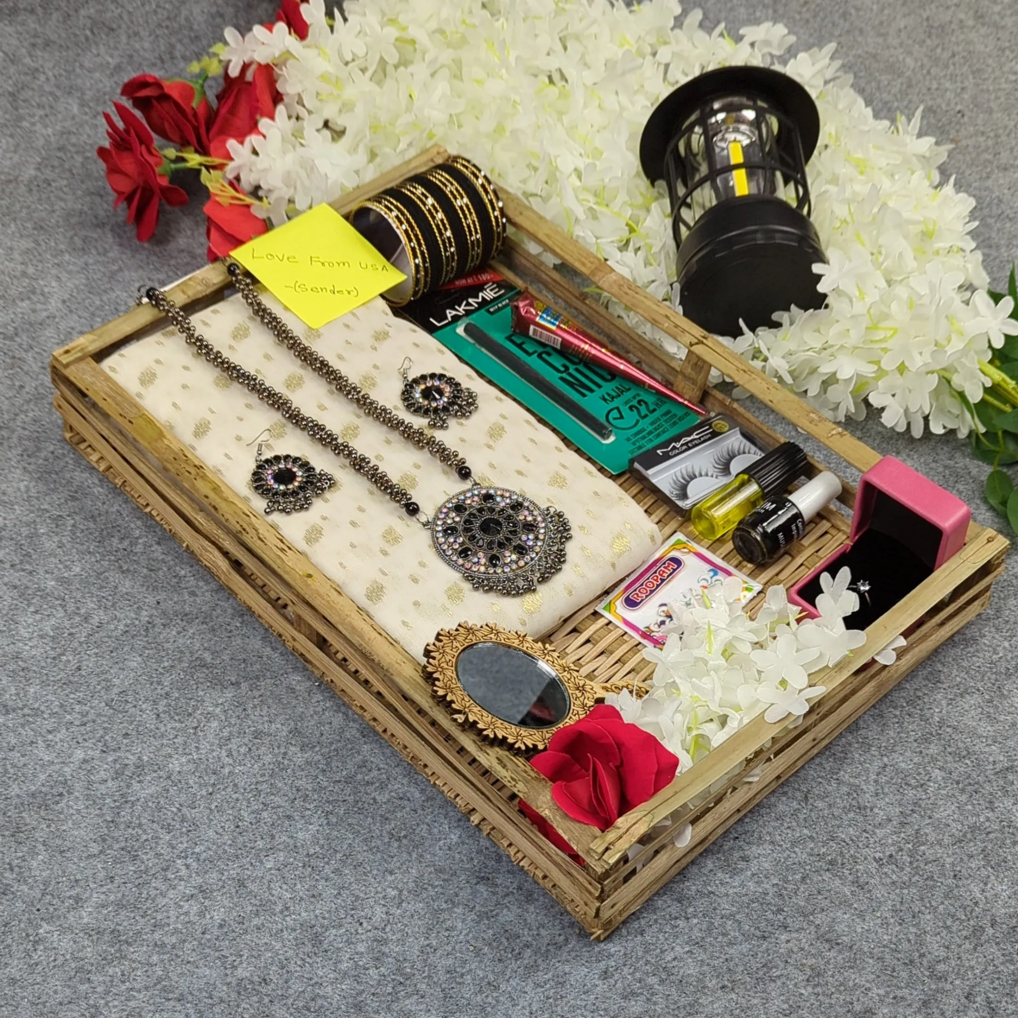 Picture of Premium Half Silk Jamdani Saree Combo Set - OFF-White