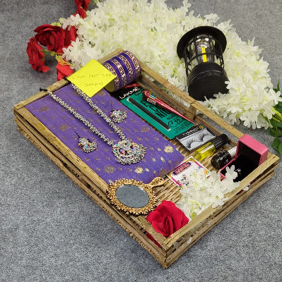 Picture of Premium Half Silk Jamdani Saree Combo Set - Lavender