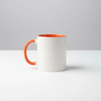 Picture of Rim Color Round Handle Coffee, Tea, Water Mug, Add Photo Text Logo Picture Image