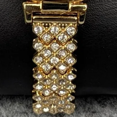 Picture of Luxury Golden Stone Studded Ladies Quartz Watch – Stylish & Elegant Design (White Dial)
