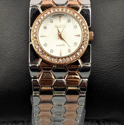 Picture of Elegant Multti Ladies Quartz Watch with Crystal Bezel – Premium Bracelet Design (White Dial)