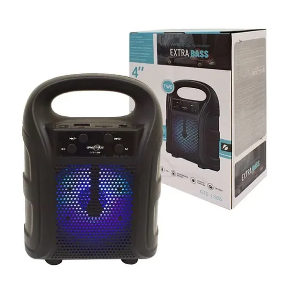 Picture of GREATNICE GTS-1386 Bluetooth, USB, TF Card & FM Radio Supported 4 Inch Driver Lighting Effects Speaker