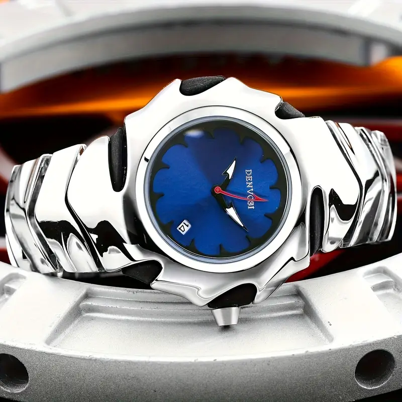 Picture of DENVOSI Premium Metal Watch – Bold Design (Blue Dial)