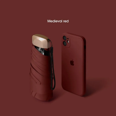 Picture of Mini Umbrella Windproof anti-UV Protection 5Folding Umbrella Portable Travel Rain Women Umbrella Pocket Children UPF