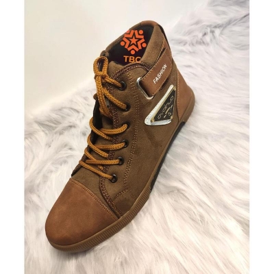 Picture of Boot converse sneakers fabrical leather lace up breathable shoes for man with material rubber sool and vans model breathable neck design - Shoes For Men - জুতা ছেলেদের