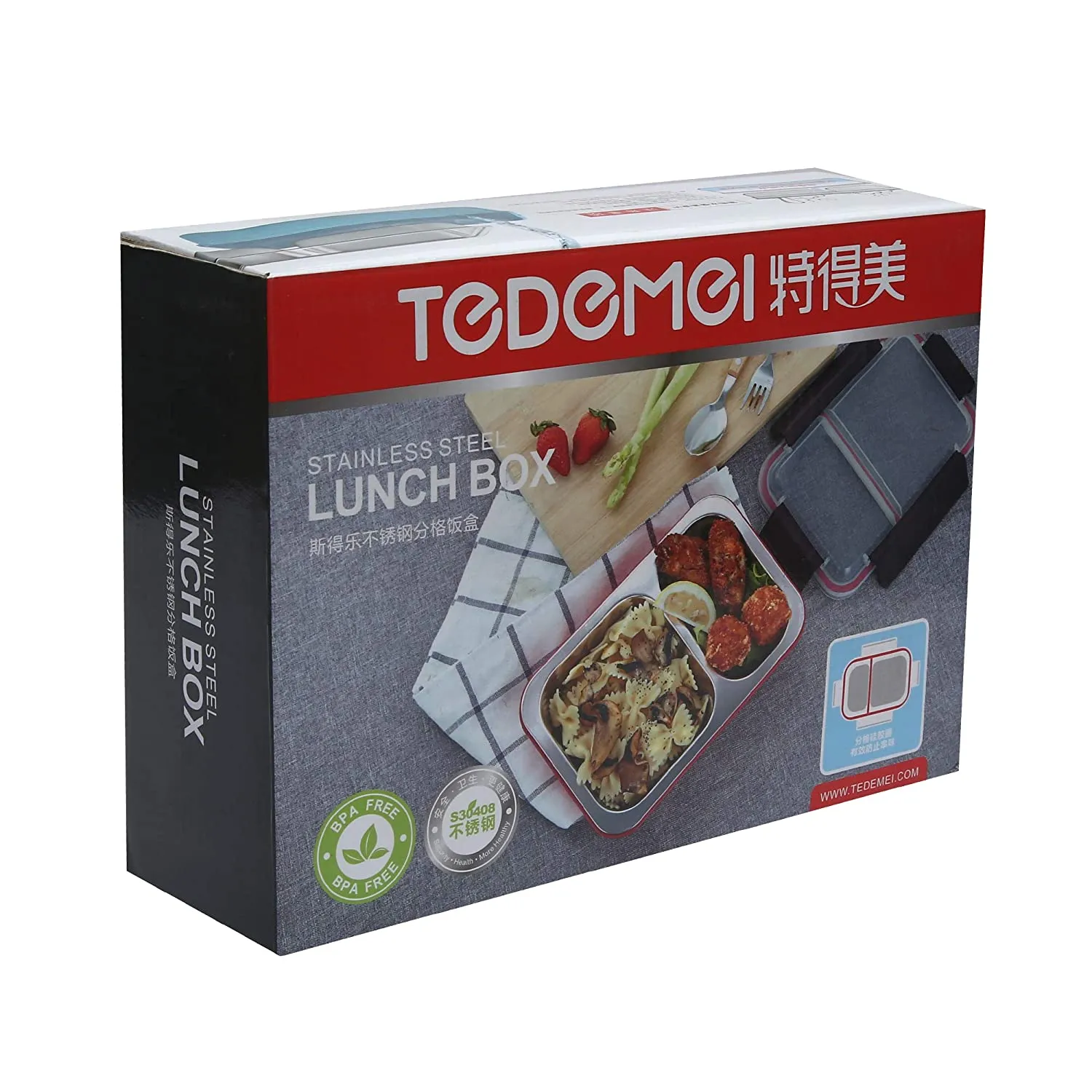 Picture of Tedemei Stainless Steel Insulated Tiffin Lunch Box