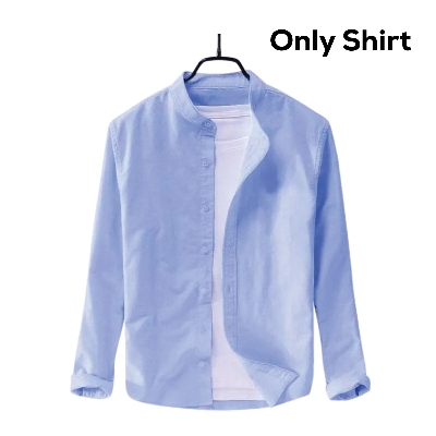 Picture of Men's Solid Colour Ban color Shirt (sky)