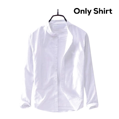 Picture of Men's Solid Colour Ban color Shirt (white)