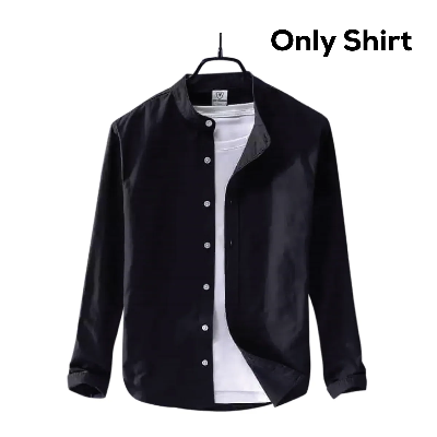 Picture of Men's Solid Colour Ban color Shirt (Black)