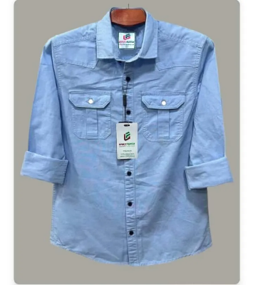 Picture of Double Pocket shirt for men(sky)