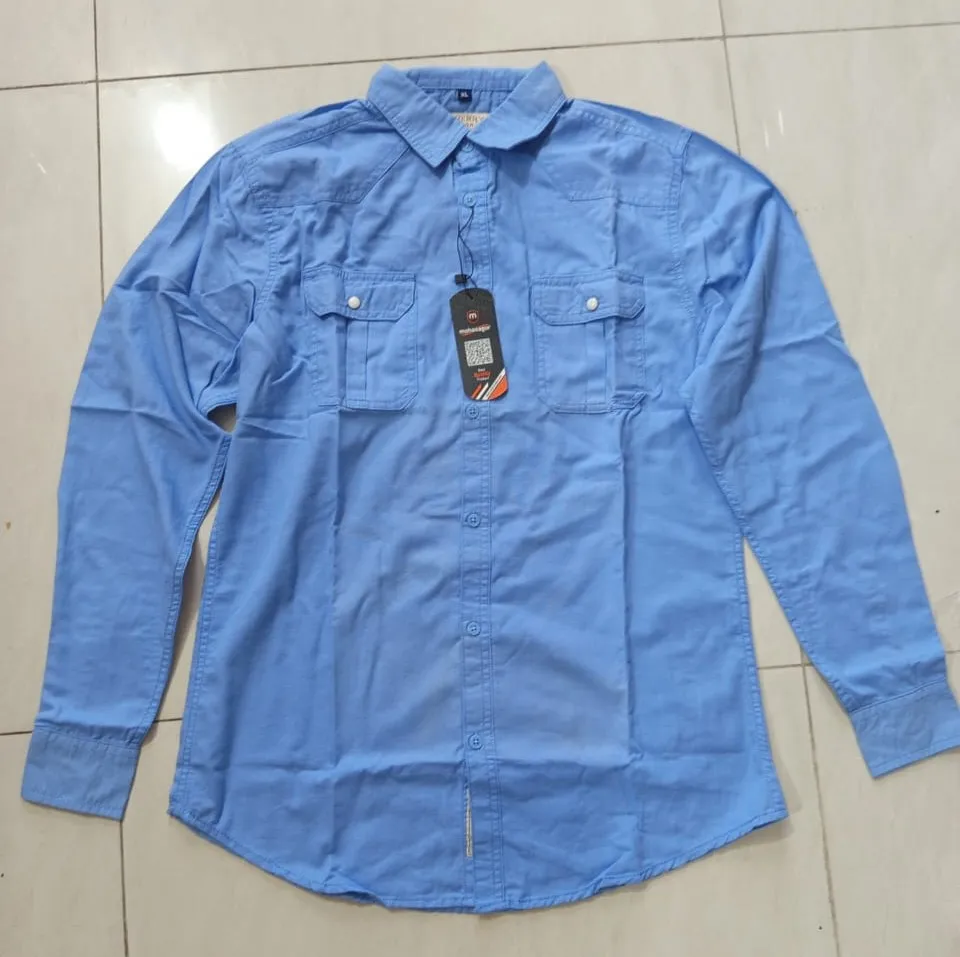 Picture of Double Pocket shirt for men(sky)