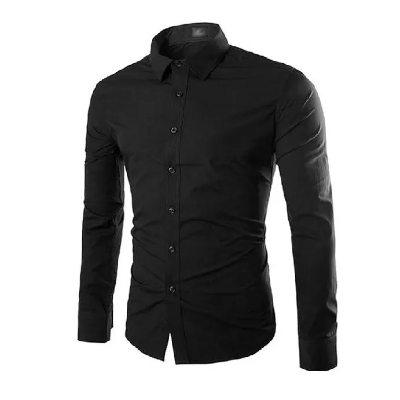 Picture of Men's Solid Colour Color Shirt(black)