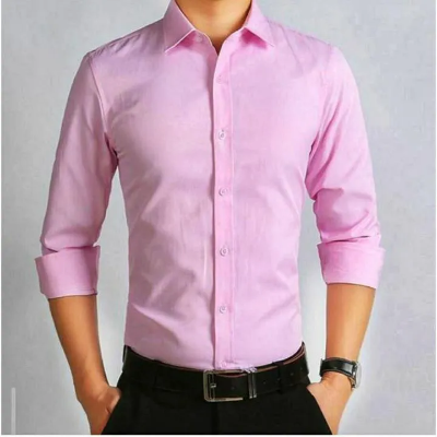 Picture of Men's Solid Colour Color Shirt (Lite pink)