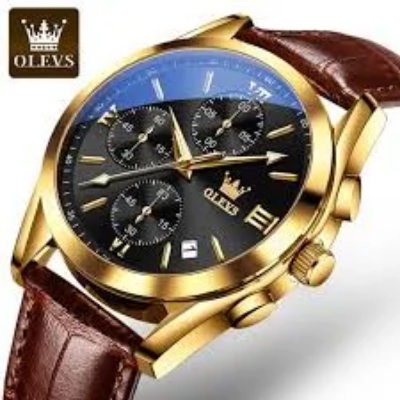 Picture of Artificial Leather Chronograph Wrist Watch For Men
