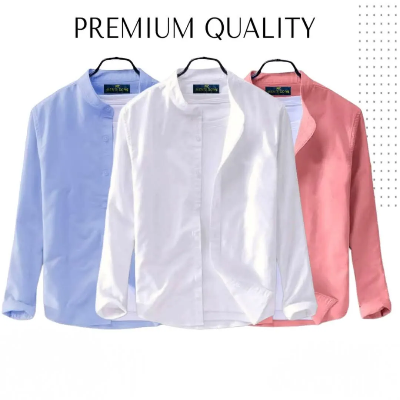 Picture of 3 Pcs Combo Men's Ban Collar Cotton Shirt-