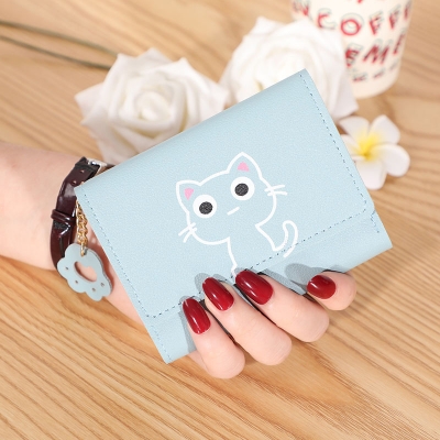 Picture of Kitty Cartoon Folding Wallet for Women – Short Style Coin Purse, Fashionable Mini Wallet