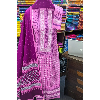 Picture of New Exclushive Collection High Qualitiey Cotton Printed Three Piece