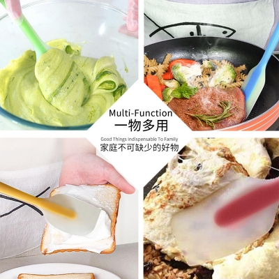 Picture of 1 Pcs Silicone Spatula Silicone Heat Resistant Set Silicone Scraper Baking Pastry Cake Tools(Multicolor)