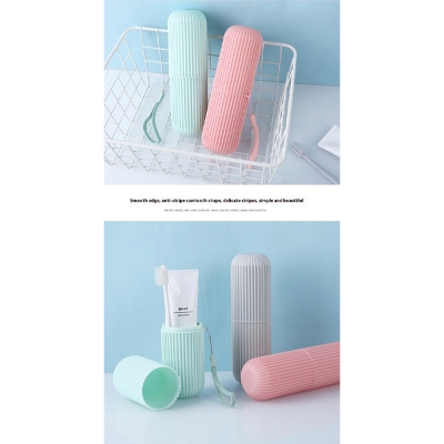 Picture of 1 Pcs Portable Travel Toothbrush Case Set Toiletry Cup with Lid Toothpaste Toothbrush Storage Box Mouthwash Cups(Multicolor)