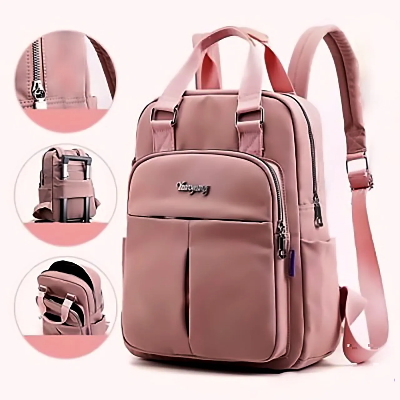 Picture of New leisure nylon ladies CHINA Bagpack (Pink)