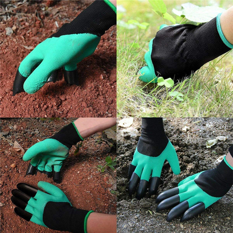 Picture of 1 Pair Gloves with Claws Potted Gardening Gloves Anti-piercing Waterproof Anti-tie(Green)