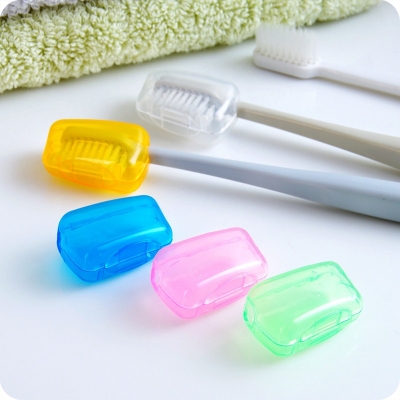 Picture of 5 Pcs Set Portable Travel Toothbrush Case Protective Toothbrush Head Cover Dust Cover for Bathroom Use(Multicolor)