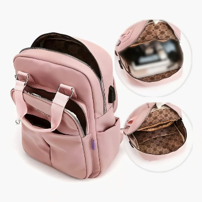 Picture of New leisure nylon ladies CHINA Bagpack (Pink)