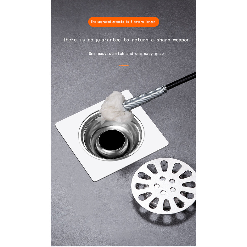 Picture of Toilet Pipe Four Claw Bend Song Rubbish Hair Dredge Grappling Hook Steel Wire Pipeline Cleaner Sewer Unblock Artifact()
