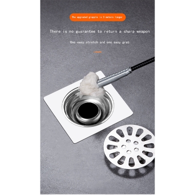 Picture of Toilet Pipe Four Claw Bend Song Rubbish Hair Dredge Grappling Hook Steel Wire Pipeline Cleaner Sewer Unblock Artifact()