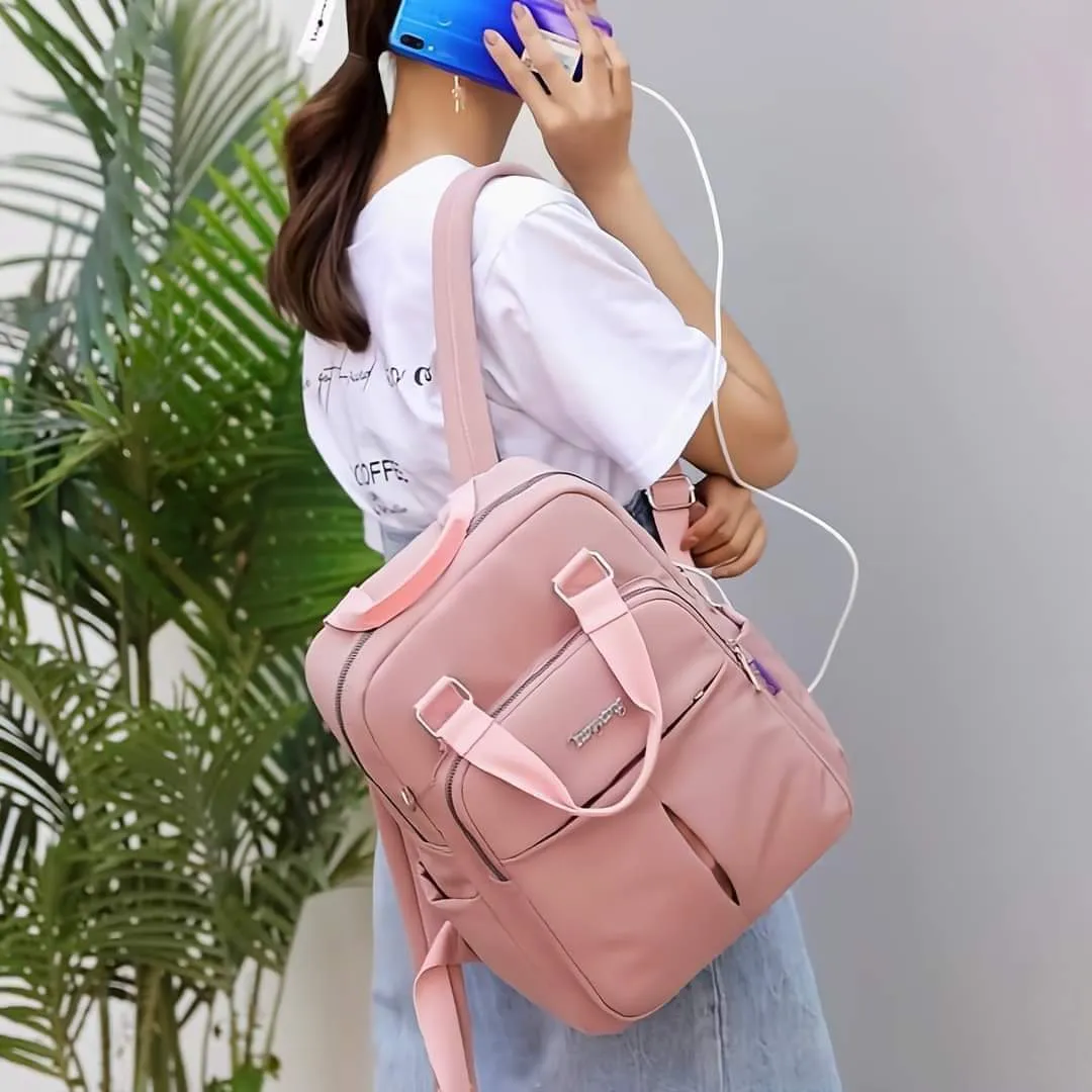 Picture of New leisure nylon ladies CHINA Bagpack (Pink)
