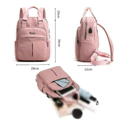 Picture of New leisure nylon ladies CHINA Bagpack (Pink)