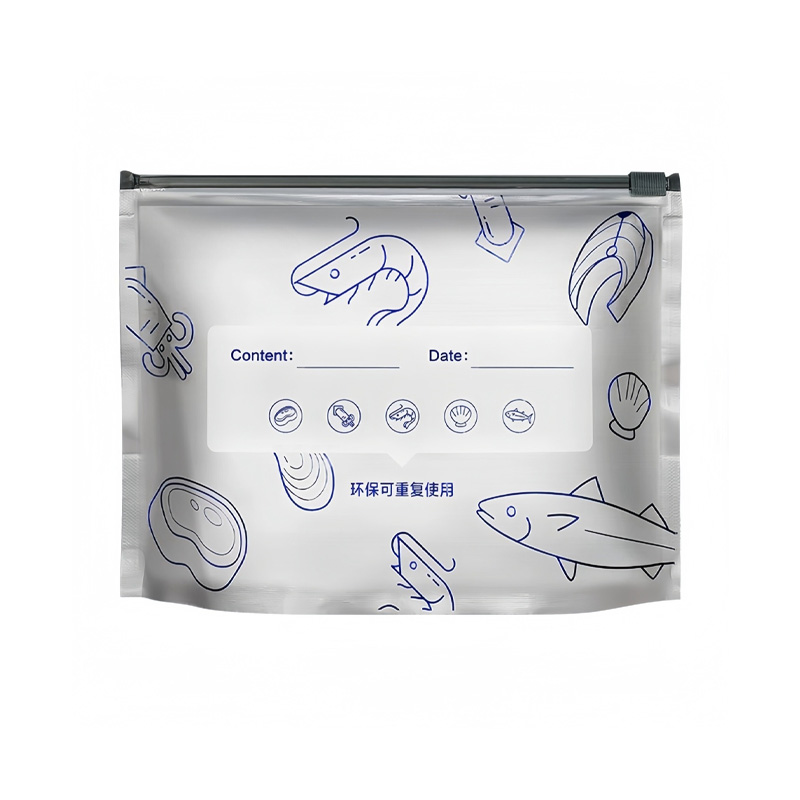 Picture of 15 Pcs Combo Zipper Freezer Safe Bags Large Capacity Aluminium Stand up Pouch Aluminum Foil Fresh-keep Bag for Meat Fruit Vegetables(Grey)