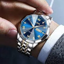 Picture of Butter Fly Lock OLEVS 9931G New Exclusive Design Quartz Watch for Men (Blue)