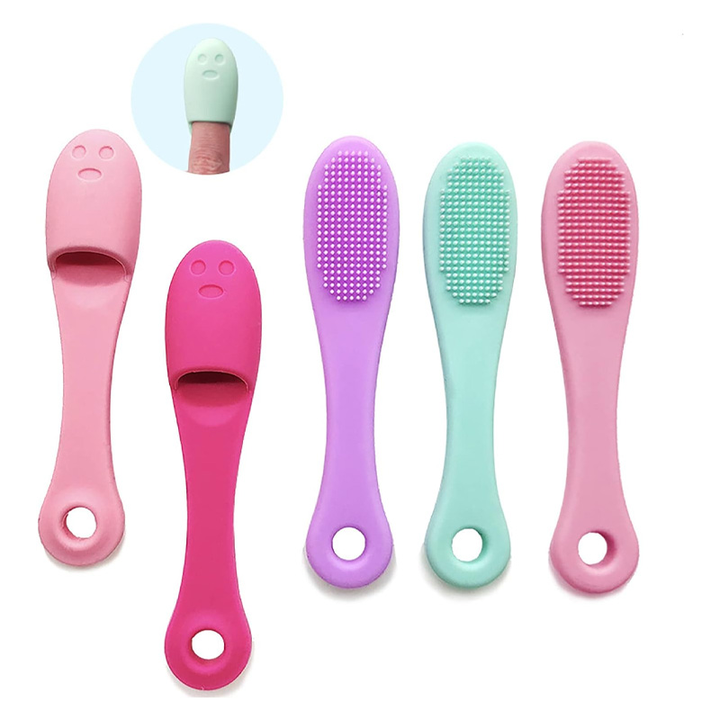 Picture of 2 Pcs Finger Silicone Facial Cleansing Brush Soft Facial Cleansing Brush Nose Blackhead Remover(Multicolor)