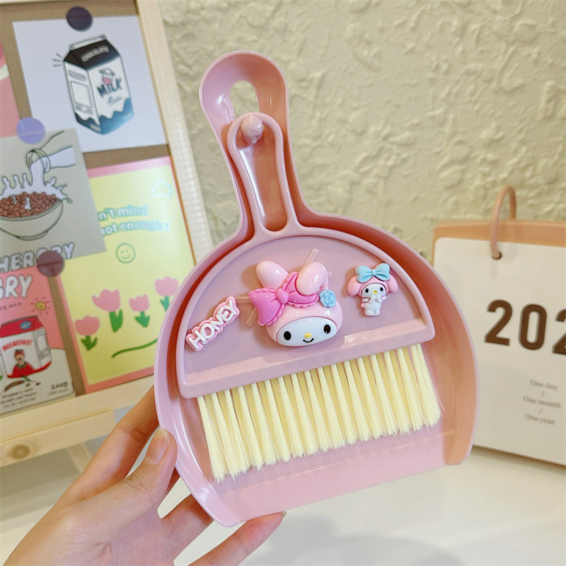 Picture of 1 Pcs Home desktop mini broom Computer keyboard debris cleaning brush Small broom set with dustpan Kitchen debris brush