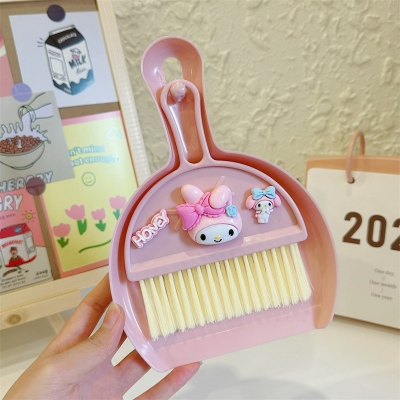 Picture of 1 Pcs Home desktop mini broom Computer keyboard debris cleaning brush Small broom set with dustpan Kitchen debris brush