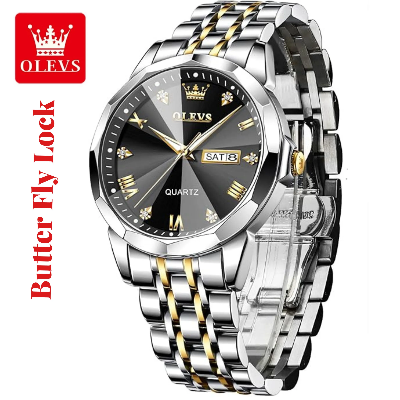 Picture of Butter Fly Lock OLEVS 9931G New Exclusive Design Quartz Watch for Men black Dail