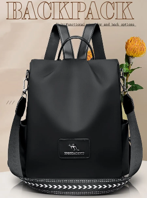 Picture of New Texture Oxford Cloth Women’s Backpack(Black)